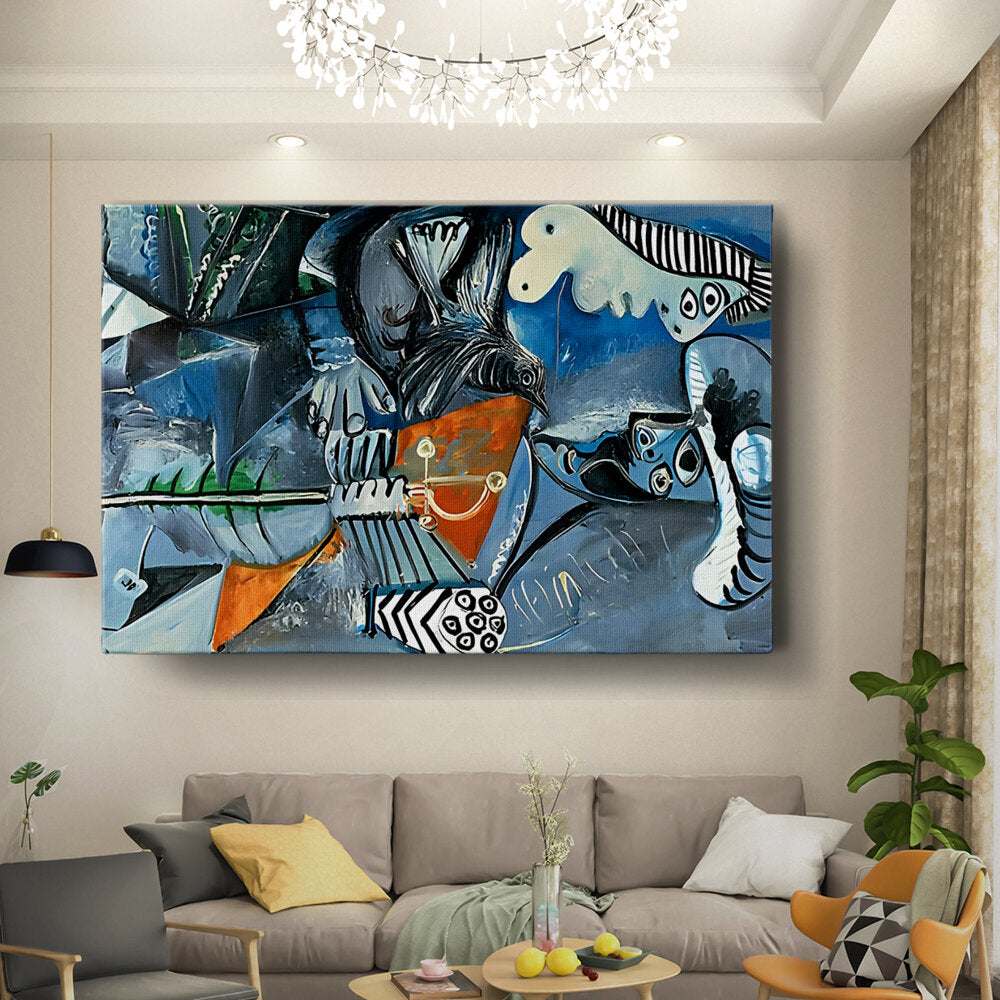 Artist6 - Art - Abstract Composition With Bird And Shapes - Wall Canvas