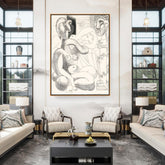 Artist6 - Art - Abstract Embrace - Floating Framed Canvas