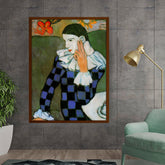Artist6 - Art - The Pensive Clown - Framed Canvas