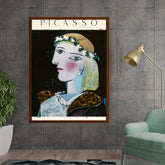 Artist6 - Art - Portrait Of Marie-Th??r??se Walter With Garland - Framed Canvas