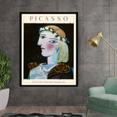 Artist6 - Art - Portrait Of Marie-Th??r??se Walter With Garland - Framed Wall Art