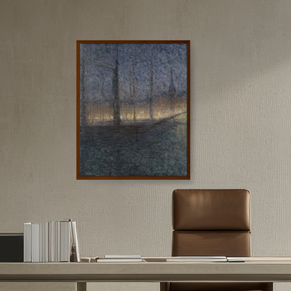 Artist7 - Art - Evening In Kornhamnstorg - Framed Canvas