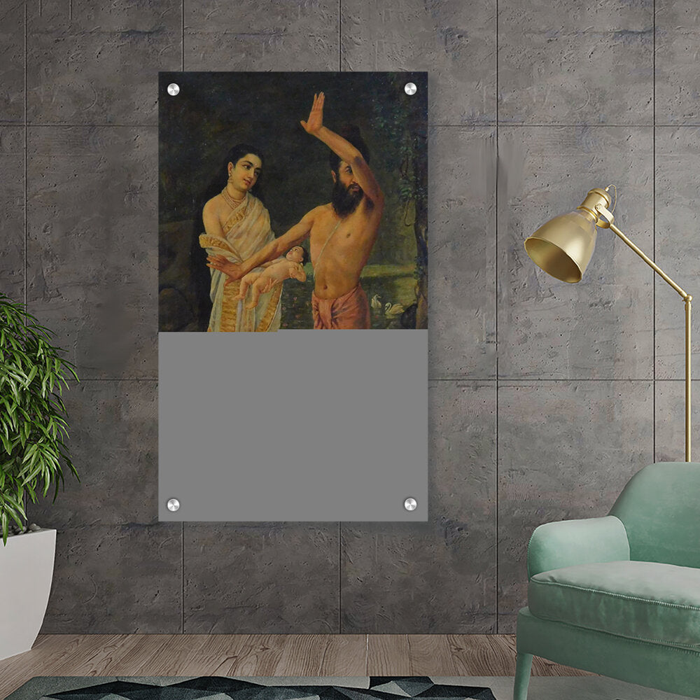 Ravi - Varma - Birth Of Shakuntala - Acrylic Wall Photo