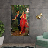 Ravi - Varma - Draupadi And Simhika - Acrylic Wall Photo