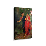 Draupadi And Simhika - Wall Canvas
