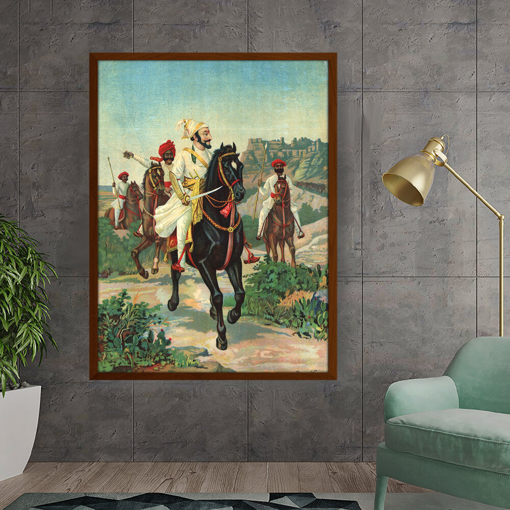 Ravi - Varma - Shivaji - Framed Canvas