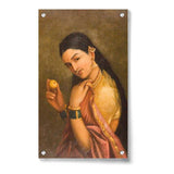 Woman Holding A Fruit - Acrylic Wall Photo