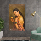 Ravi - Varma - Woman Holding A Fruit - Acrylic Wall Photo