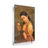 Woman Holding A Fruit - Acrylic Wall Photo