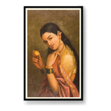 Woman Holding A Fruit - WALL MOUNT FRAME