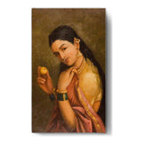 Woman Holding A Fruit - Wall Canvas