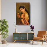 Woman Holding A Fruit - Wall Canvas