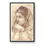 Woman With Melancholy - WALL MOUNT FRAME