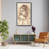 Woman With Melancholy - WALL MOUNT FRAME