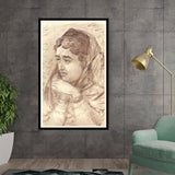 Ravi - Varma - Woman With Melancholy - WALL MOUNT FRAME