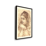 Woman With Melancholy - WALL MOUNT FRAME