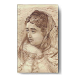 Woman With Melancholy - Wall Canvas