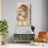 Woman With Melancholy - Wall Canvas