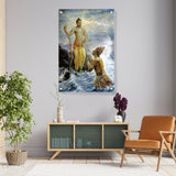 Samudra Greets Lord Rama - Acrylic Wall Photo