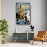 Samudra Greets Lord Rama - Wall Canvas