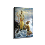Samudra Greets Lord Rama - Wall Canvas