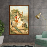 Ravi - Varma - Vasant Panchami - Framed Canvas