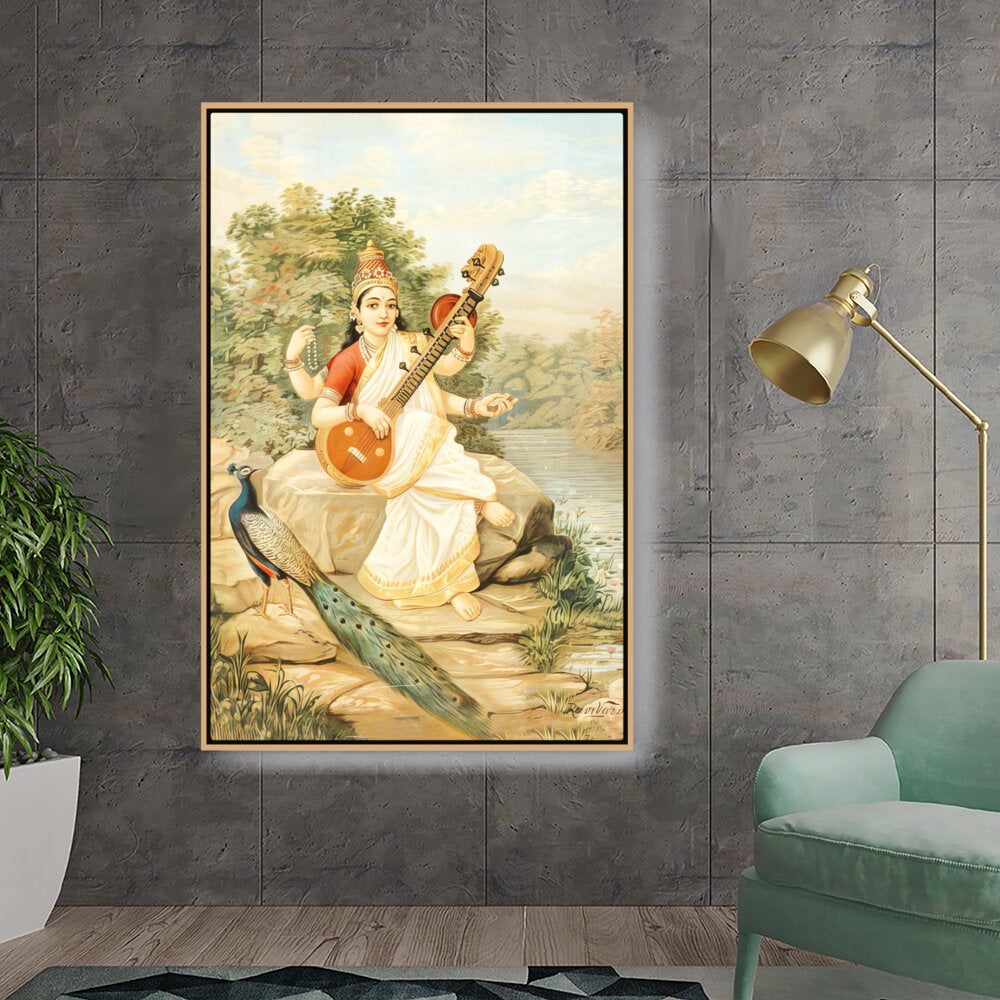 Ravi - Varma - Vasant Panchami - FLOATING FRAME