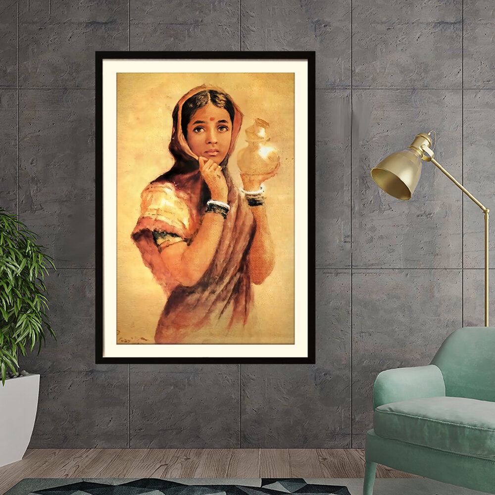 Ravi - Varma - The Milkmaid - WALL MOUNT FRAME