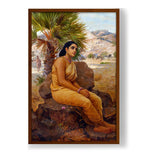 Shakuntala Lost In Thoughts - Framed Canvas