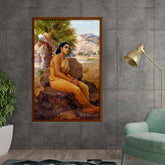 Ravi - Varma - Shakuntala Lost In Thoughts - Framed Canvas
