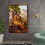 Ravi - Varma - Shakuntala Lost In Thoughts - Framed Canvas