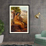 Ravi - Varma - Shakuntala Lost In Thoughts - WALL MOUNT FRAME