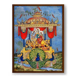 Lord Rama Pushpakaviman - Framed Canvas