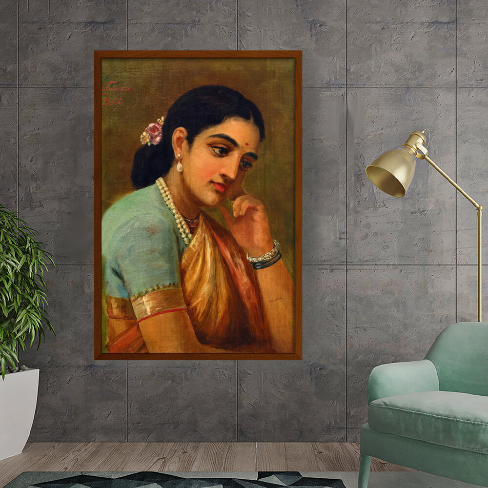 Ravi - Varma - Portrait Study Three - Framed Canvas