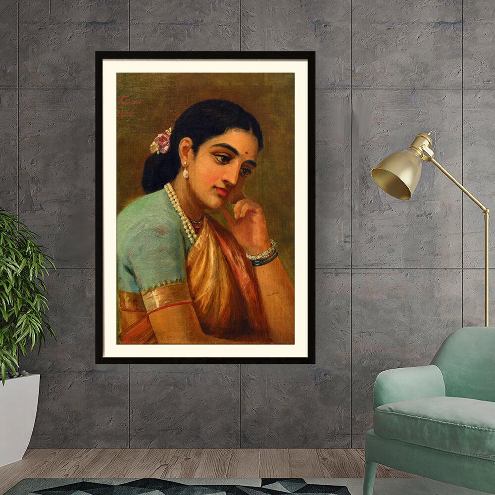 Ravi - Varma - Portrait Study Three - WALL MOUNT FRAME
