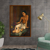 Ravi - Varma - The Baby And Princess - Framed Canvas