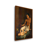 The Baby And Princess - Framed Canvas