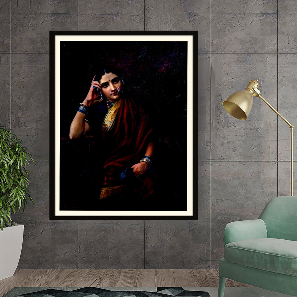 Ravi - Varma - Maharashtrian Woman - WALL MOUNT FRAME