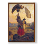 Ravana Carrying Sita - Framed Canvas