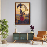 Ravana Carrying Sita - Framed Canvas