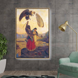 Ravi - Varma - Ravana Carrying Sita - FLOATING FRAME