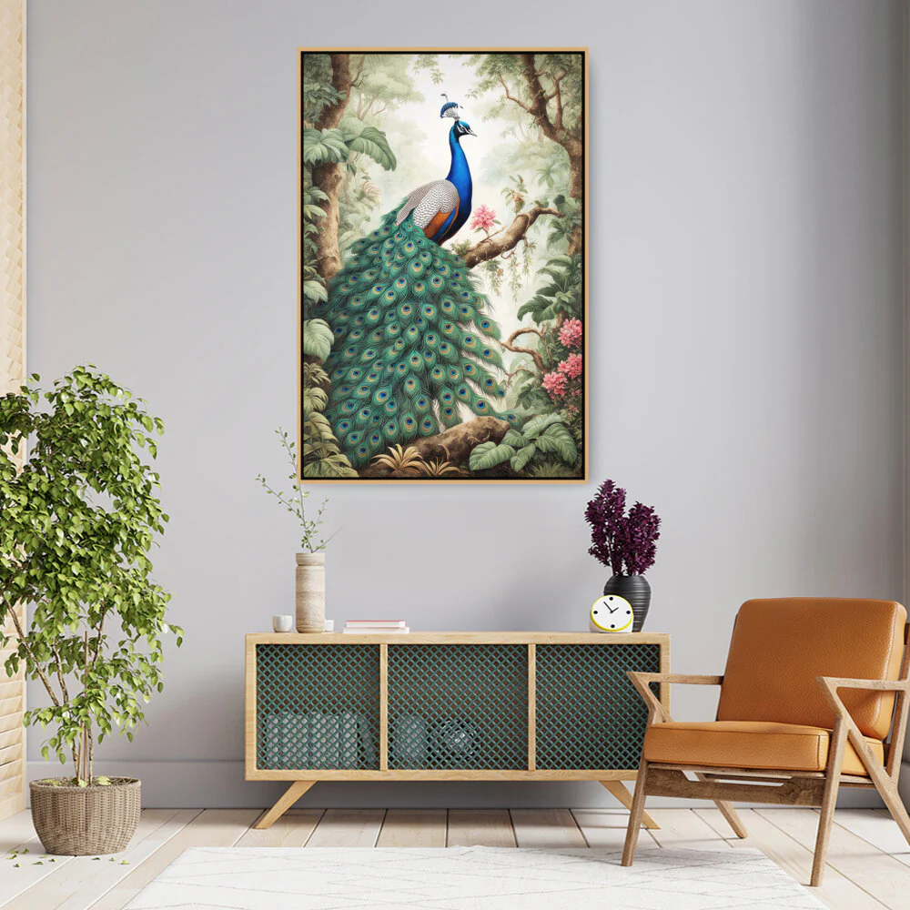 Peacock Painting – A Symbol of Grace, Balance, and Abundance