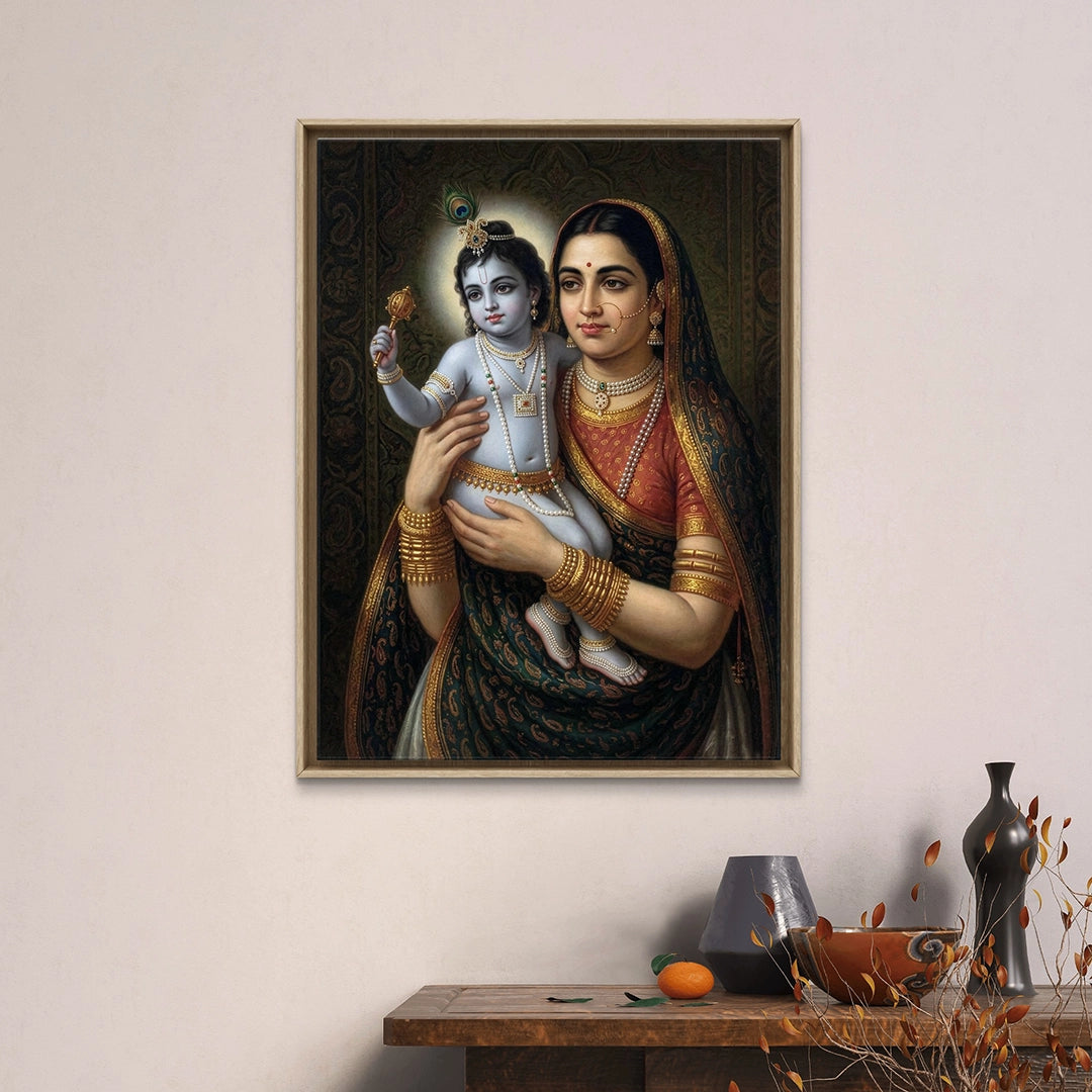 Yashoda holding Krishna