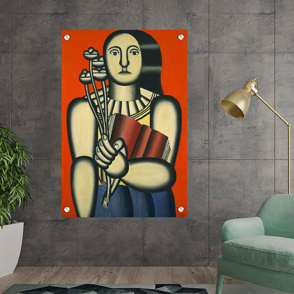 Woman With A Book - Acrylic Wall Photo