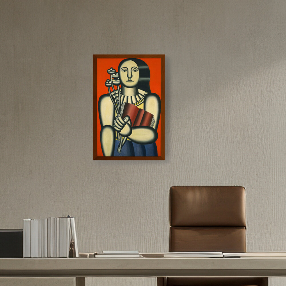 Woman With A Book - Framed Canvas