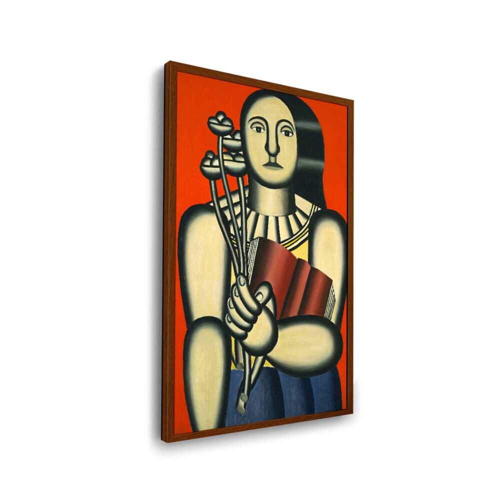 Woman With A Book - Framed Canvas