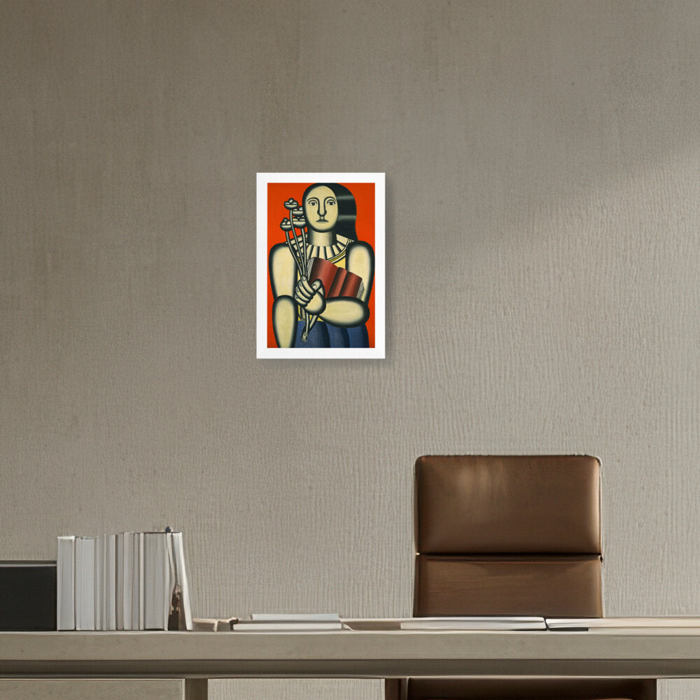 Woman With A Book - Framed Canvas