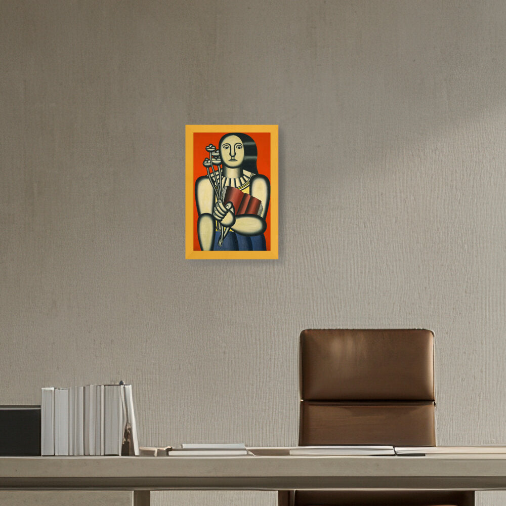 Woman With A Book - Framed Canvas