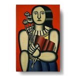 Woman With A Book - Wall Canvas