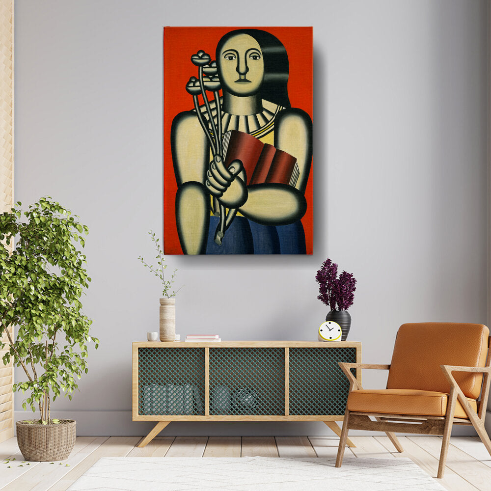 Woman With A Book - Wall Canvas